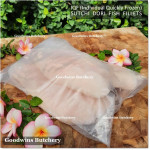 Fish DORI sutchi fillets IQF brand NASUBA Medan NBL 300-400 +/- 11" 28cm/pc - REPACKED (price/pack 700g 2pcs)